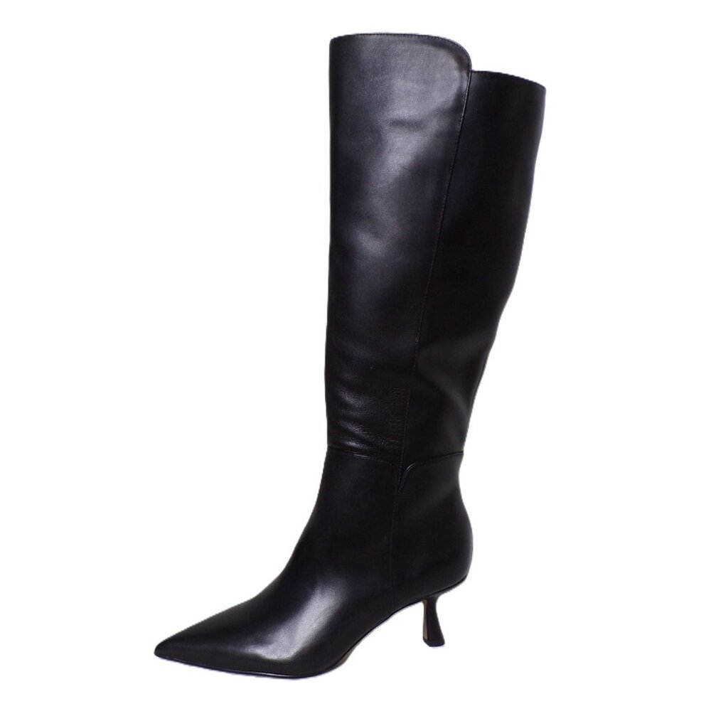 🆕SAM EDELMAN Taylin Knee High Kitten Heel Boot Wide Calf Black 8 - Picture 12 of 15